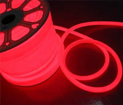 Круглый гибкий неон NeonMos LED D16 красный