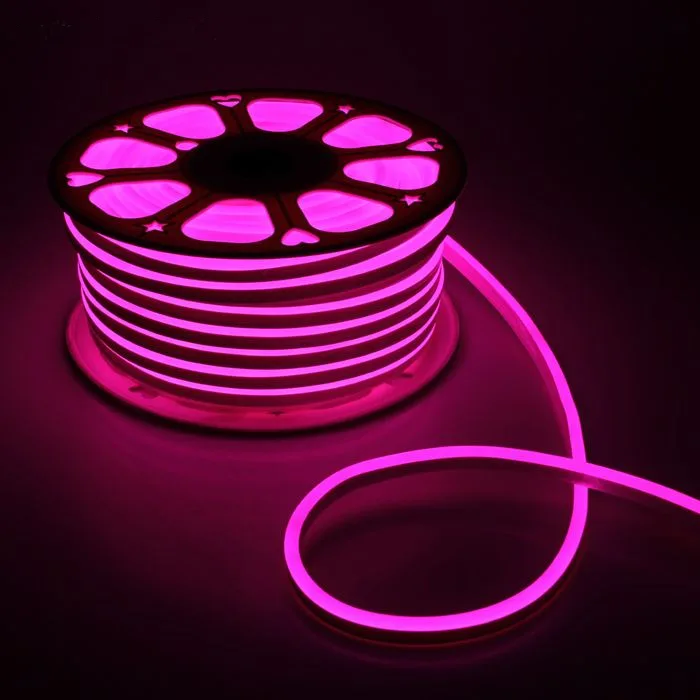 Гибкий неон LED Neon 8х16 розовый