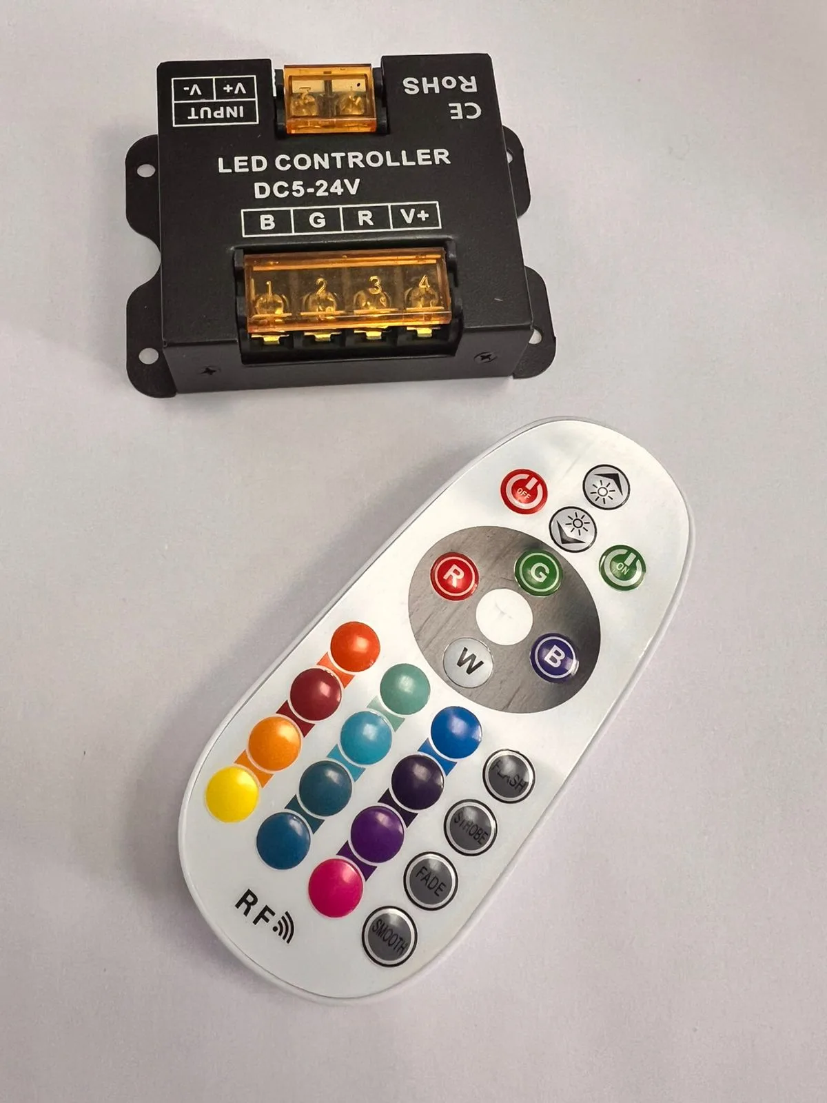 Контроллер КР-313, RGB, ip20, 5-24V, 30 Ампер, управление пультом