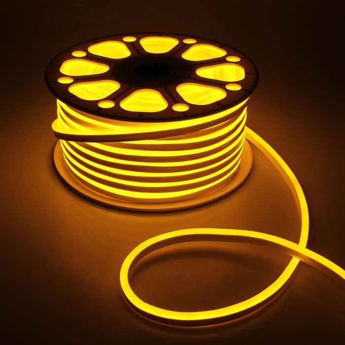Гибкий неон LED Neon 8х16 желтый (лимонный)
