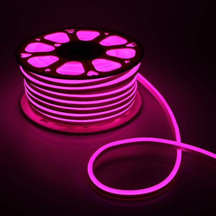 Гибкий неон LED Neon 8х16 розовый